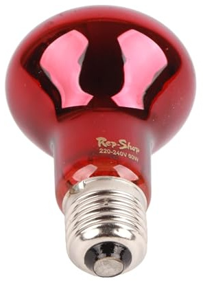 Cyrank Lampada Riscaldante Per Rettili da 60 W, Lampada Riscaldante a Infrarossi Lampada Riscaldante Fonte di Calore 24 Ore Per Rettili Polli Coop Rettili Animali Domestici Allevamento