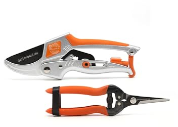 Gartenpaul Gartenscheren Set – Ratschengartenschere 2.0 & Blumenschere | Ergonomisch, stark & präzise