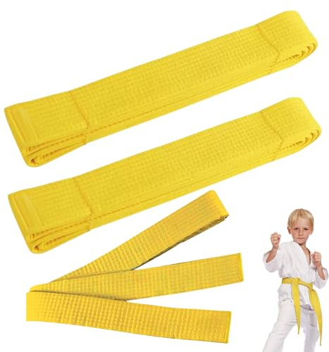 Asfrode 3 Stück Karate Gürtel Judo Gürtel Kampfsport Sport Gürtel Taekwondo Belts Professioneller Karate Aikido Belt Dickem Stoff Weißgurt Kinder Erwachsene Kampfsportgürtel Kofun 260cm