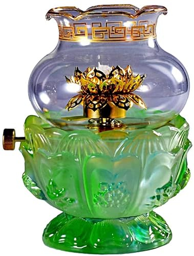 Öllampen, kostenlose Craft-Öllampe for den Innenbereich, traditionell, vor Buddha, Ghee-Lampe, Legierung, Retro, kleine Öllampe, Heim-Kerosinlampe mit langem Licht for Schlafzimmer, Restaurant, Büro
