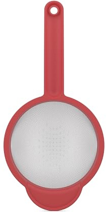 Mepal - Sieb Chef it - Praktisch zum Aufhängen - Passt in Mepal Rührschüsseln - Hitzebeständig bis zu 110°C und Guter Halt auf Töpfen und Pfannen - Küchensieb - 16,7 cm - Coral