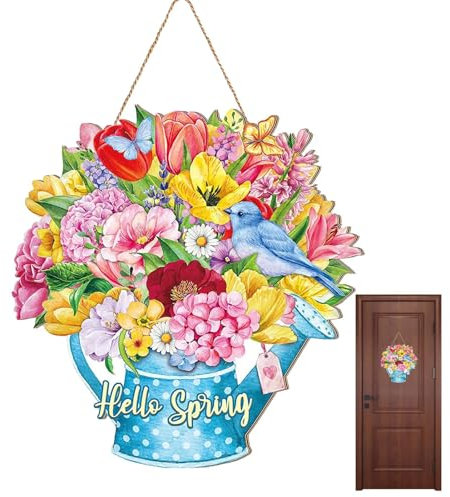 Eingangstür Willkommensschild | Dekorative Hangplatten Im Freien | Attraktive Holzwanddekoration Mit Blumenmuster. Perfekt Für Den Eingang Zu Hause, Hochzeit, Festival, Saisonale Feierlichkeiten,