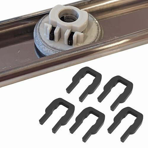 Sintrix Fab 5x bestickkorg klämmor hållare set lämpligt för Miele diskmaskin skenor G305 G3xx – reservdel plastclips för korgskena, stabil korgföring
