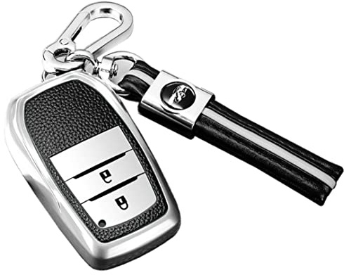 Ysbxitu für Toyota Autoschlüssel Hülle etui TPU Schlüsselanhänger-Hülle Passt für Toyota Yaris Cross Hybrid Corolla RAV4 Prius Camry Auris Fortuner Highlander Car keychain 2020-2025