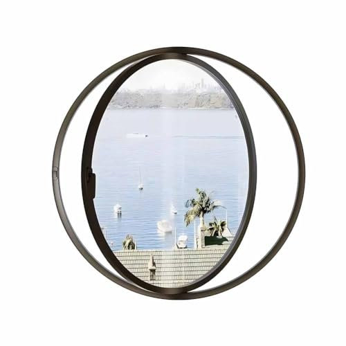 Ventana redonda de cobertizo, ojo de buey de vidrio templado de montaje empotrado, mejora la luz natural para garajes, casas de juegos y decoración de dormitorios