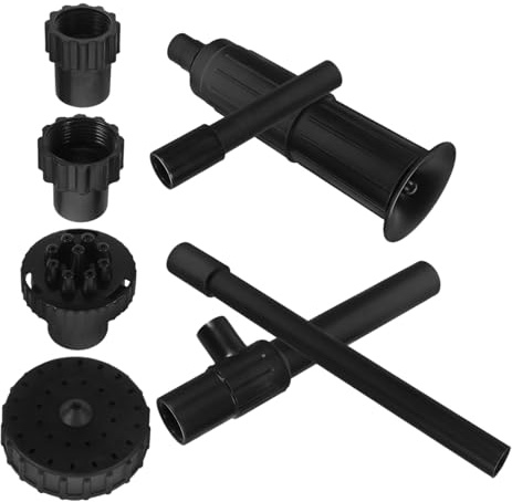 Milisten 1 Set Testa della Fontana Ugello di Spruzzatore da Giardino Fontane Piccolo Ugello Fontana per Laghetto da Giardino Ugello per Tubo da Giardino Spruzzo della Fontana Nero Plastica