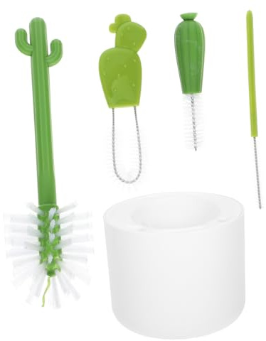 Veemoon Silicone Bottle Brush Cleaning Set for Nursing Bottles and Teacup Lids Multi-Function Cleaning Brush with Smooth Lines Not Easy to Break or Deform