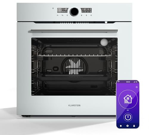 Klarstein Illuminosa Smart Horno Eléctrico Empotrable - 73L, 11 Funciones, Control Wifi, Eficiencia Energética A+, Puerta de Triple Acristalamiento, Horno Multifunción Integrable