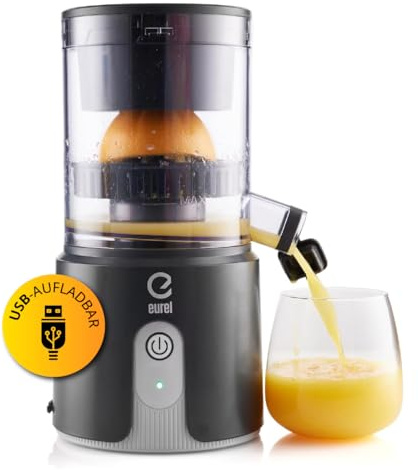 EUREL OA42 Presse agrume electrique – Presse agrumes sans fil et rechargeable – Presse orange electrique automatique, sans BPA, noir
