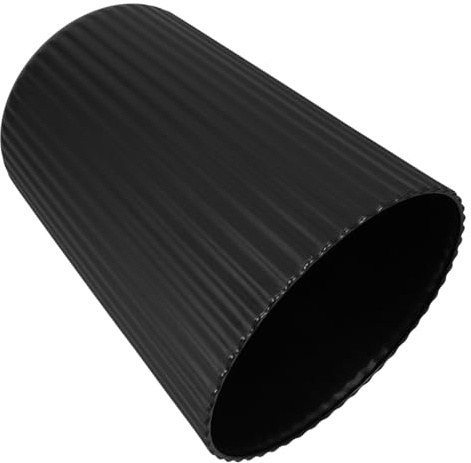 SEWACC Papelera de Plástico Negra Redonda sin Tapa Mediana Bote de Basura Interior para Cocina Baño Oficina y Lavandería Contenedor Ligero y Moderno para Desechos Domésticos