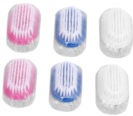 ASAKKURA Pietra Pomice per Piedi Colore Casuale Doppia Faccia Multifunzionale 6 Pezzi Spazzola Plastica per Rimozione Calli Sicura e Comoda per Pedicure Naturale