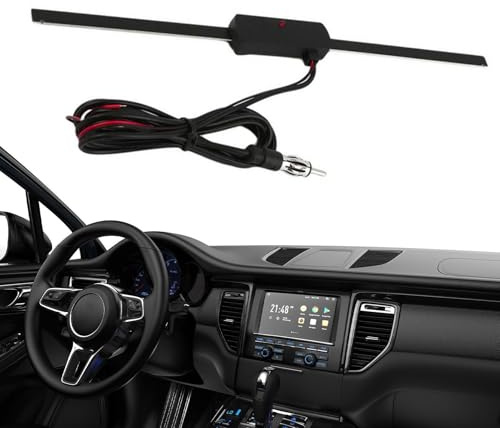 Antena universal para coche - Amplificador de señal de radio AM FM | unidad de montaje de repuesto 12V | Amplificador de recepción automotriz para parabrisas de instalación para un accesorio de