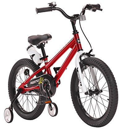 RoyalBaby BMX Freestyle Kinderfahrrad für Jungen und Mädchen, 12-14-16-18 Zoll mit Stützrädern und Parkstütze