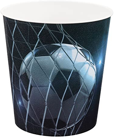 Idena 10488 - Cestino per bambini, con motivo a calcio, in PP, capacità 9 litri, cestino per la camera dei bambini, 1 pz.