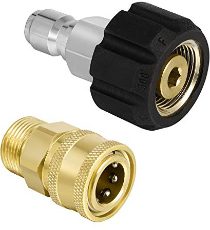 Goth Perhk M22-14 Pressure Washer Adapter Set,3/8 Quick Connect Swivel Accessories Adaptors, High-Pressure Water Gun Male Sprayer Pipe Hose Fitting