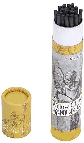 Garosa 25 Stück Charcoal Sticks Vine Sketch Charcoal Pencils zum Skizzieren und Zeichnen von Künstlern(7334)