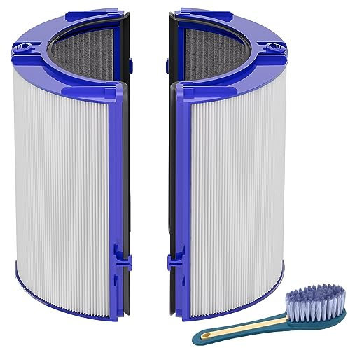 Leemone 2-in-1 True HEPA + Kohlefilter Ersatz für Dyson PH01 HP06 TP06 HP07 TP07 HP09 TP09 TP10 HP10 Luftreiniger 360° Kombi Glas Pure Cool Hot Humidify Fan 1 Packung