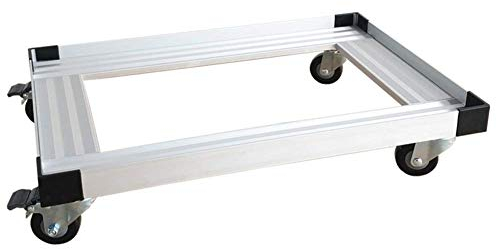 MHBGX Multifunktions Tragbare Handwagen, Trolleysteel Dolly Transportrolle Aluminiumlegierung Hand Dolly Mehrzweck 2,5 Zoll Gummirad 150 Kg Schwerlast, 2 Größen,40X30Cm