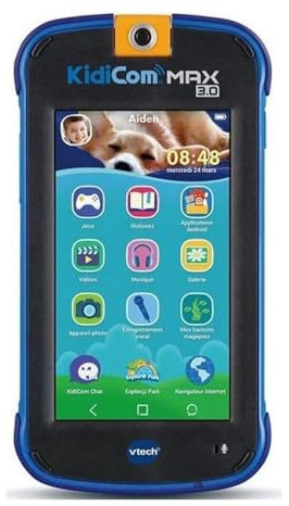 VTech KidiCom Max 3.0 Bleu Téléphone Portable Enfant Dès 3 Ans | Téléphone pour Enfant avec Messagerie Sécurisée, Appareil Photo, Caméra Vidéo et déjà 16 Applications en Français
