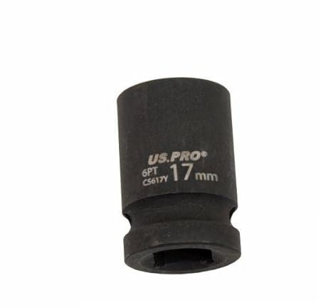 US PRO Tools 17mm Impact Socket 1/2 Drive 6 Point Single Hex 3819