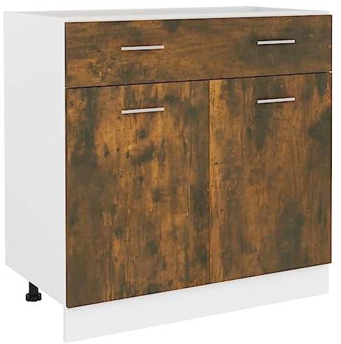 vidaXL Unterschrank mit Schublade Lyon Räuchereiche 80x46x81,5 cm
