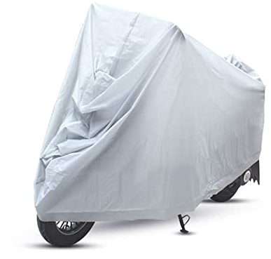 Mikiuly Motorbike Cover Waterproof Outdoor, UV & Dust Protective for 125CC-150CC Motorcycles, Scooters & Mopeds, 240x140cm