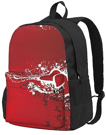 StOlmx Valentinstag Laptop Rucksack, Reiserucksack, Große Wickeltasche, Arzttasche, Schwarz , One size