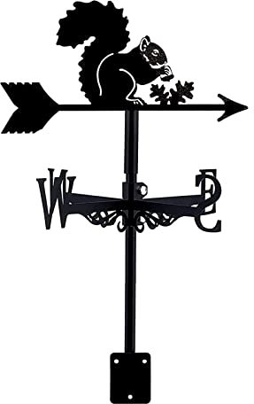 DEAVER Girouette en Fonte Coq Poussin girouette avec Support de Toit, girouette soufflée au Vent décorations en métal de Jardin de Toit Volant pour Cour de Montage de Ferme