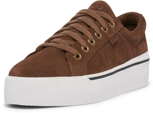 Keds Women's Jump Kick Duo Lace Up, Brown Perf Suede, 8.5 Medium