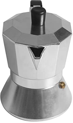 PINTINOX Capri Full induction, Caffettiera Moka 3 Tazze in Alluminio, adatta a tutti i piani cottura compresa l'induzione, Manico Antiscottatura