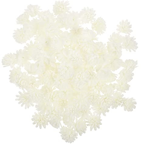 CORHAD 100pcs Artificial Chrysanthemum Scented Flowers for Essential Oil Diffuser Accessories, Milk White Pe Foam Material, Mini Reed Diffuser Plant Suitable for Home and Office Aromatherapy