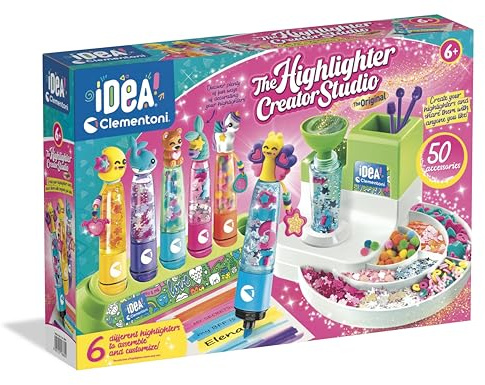 Clementoni - Highlighter Lab, Laboratorio de Subrayadores, Juguete Para Niñas y Para Niños, Fabricado en Italia, Multicolor - 18860