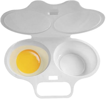 Cocedor De Huevos Para Microondas | Máquina Para Hacer Huevos Duros De 2 Cavidades - Vaporizador De Huevos, Ahorre Tiempo De Maíz, Huevos Fritos, Sándwich, Huevos Cocidos