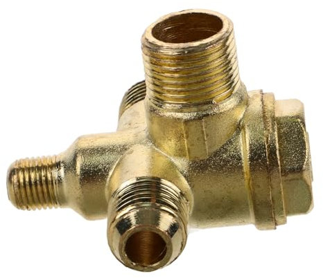 jojofuny 4 Way Check Valve Air Compressor Valve Accessory Tool Pneumatic Connector Threaded Quick Connect for Air Pressure Control