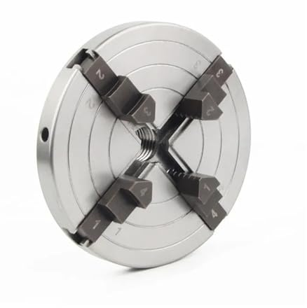 LUJIAYA Mandrin de Tour à Bois à centrage Automatique, 6 Pouces, 150mm, 1 x 8tpi/M33, 4 mâchoires, for Outils de Tournage du Bois(1inchx8TPI)