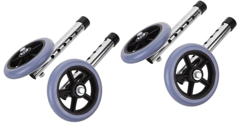 FRCOLOR 2 Paar Laufrad Kinderwagen Walker-Zubehör Laufrollen Sitz Korb Gehwagen Rad Gehwagen Zubehör Langlebiges Gehhilfe Zubehör Räder Teile Räder für Wanderer Rostfreier Stahl