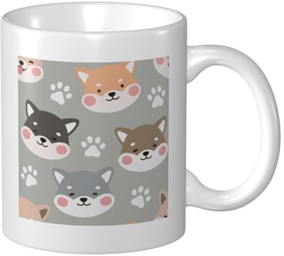 Tazas De Café Hueso De Pata De Perro Shiba Inu Tazas De Té Moderna Hombres Tazza Di Latte, Para Bebidas Calientes, Oficina, Cocina, 330ml