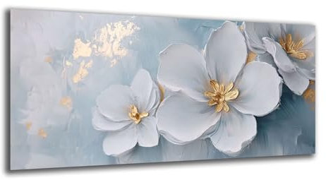 Malen Nach Zahlen Groß 160X80cm Malen Nach Zahlen ab 7 8 9 10 Jahre Mädchen Blume DIY Handgemalt Ölgemälde Set für Anfänger und Kinder, Lilie Paint by Number Mit Pinseln und Acrylfarbe,No Rahmen-z849