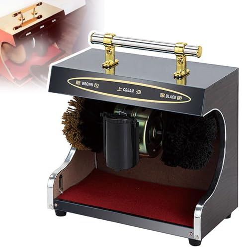 Wasd3Pods Machine à Cirer Les Chaussures à Domicile, Machine à Polir Les Chaussures à Induction Entièrement Automatique,Brosse De Dépoussiérage + Brosse à Cire Légère,Nettoyage Complet à 360°,A