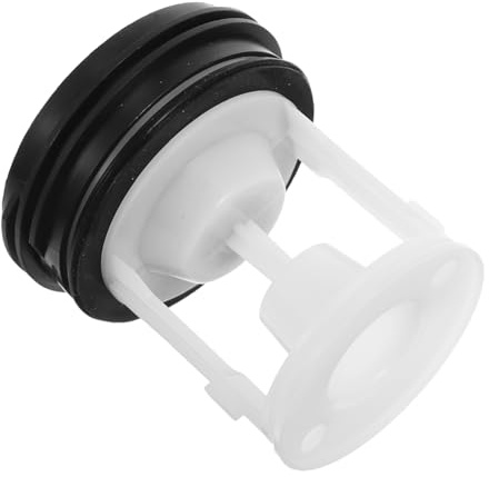 Washing Machine Drain Hose Seal Plug with Filter Mesh, 2 Hole | Abs Black Part, Leakproof Universal Fit for Front Loading Washers, Easy Installation