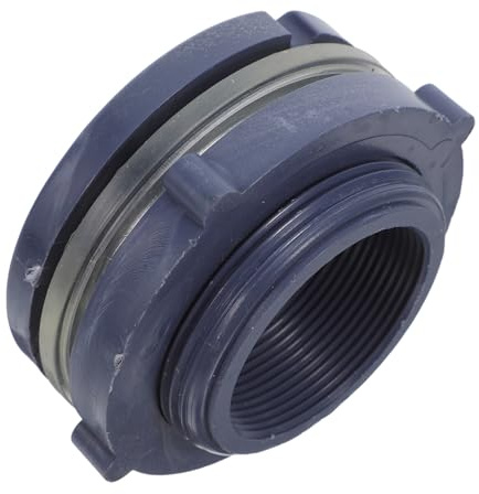 Gatuida Conector De Mamparo De Pvc Color Gris Profundo Accesorio Para De Agua Barriles De Lluvia Evita Fugas Interiores y Exteriores Para Sistemas De Agua