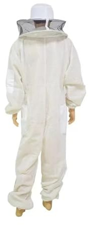 traje de apicultor, Ropa de cultor traje ventilado ultratranspirable de 3 capas con velo redondo equipo de protección profesional antiabejas(XL)