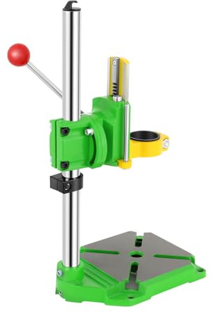 Supporto per trapano da tavolo, 38 – 43 mm, diametro del colletto, multifunzione, per banco da lavoro, supporto da tavolo con 3 boccole in plastica, per supporto per trapano, 16 x 22 x 49 cm