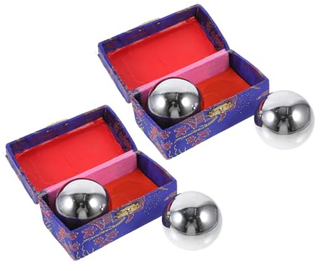 KOMBIUDA 4 Stück hand übungsbälle Massagebälle hand trainingsgerät Silver