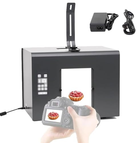 Kit de boîte à lumière Professionnelle for Photographie de Bijoux avec 6 Modes de Source Lumineuse commutables et Support de Fixation Amovible for Appareil Photo,Mini boîte à lumière(35x28x28cm)