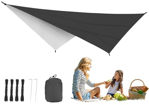 Vela Ombreggiante | Leggera e Schermante ai Raggi UV,Vela da Sole Impermeabile,per Spiaggia, Esterno, Giardino, Cortile, Portico, Ponte, Pergola, Campeggio, Picnic, Uscite