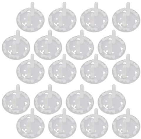DIYEAH Protectores de Enchufes Eléctricos para 30 Unidades, Tapas de Seguridad Blancas de Plástico, Cubiertas para Tomacorrientes Infantiles, Protección contra Descargas en Hogar