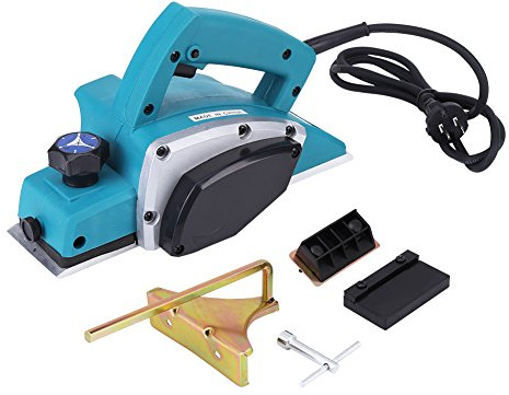 TOPINCN 110V 13000-16000RPM 800W Electric Hand Planer, Portable Electric Wood Planer Hand Held Electric Woodworking Tool Power Hand Planer US Plug, Adjustable Cut Depth