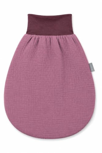Lilakind“ Baby Musselin Strampelsack | Kleinkind Musselin Schlafsack | Made in Germany Beere Gr. S