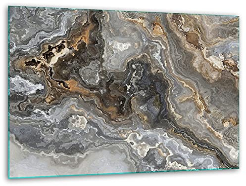 TMK ArtDeko – Schneidebrett Glas – Glasschneidebrett für die Küche 40x30 cm – Robust, Hygienisch & Rutschfest – Glas Schneidebrett – Zusätzliche Arbeitsfläche – Vielseitige Nutzung